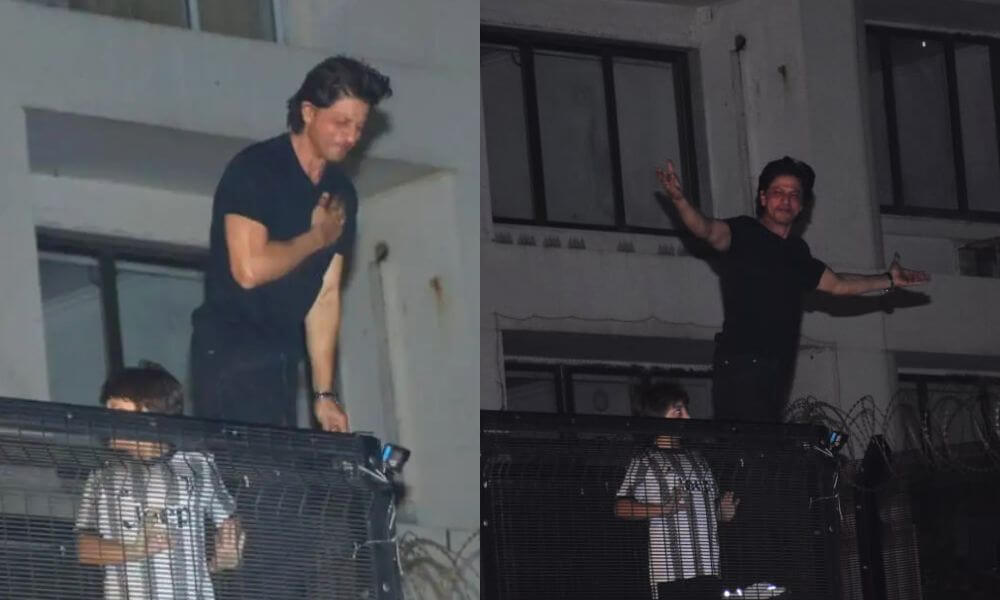 Shah Rukh Khan Greets Fans Outside Mannat On His 57th Birthday!