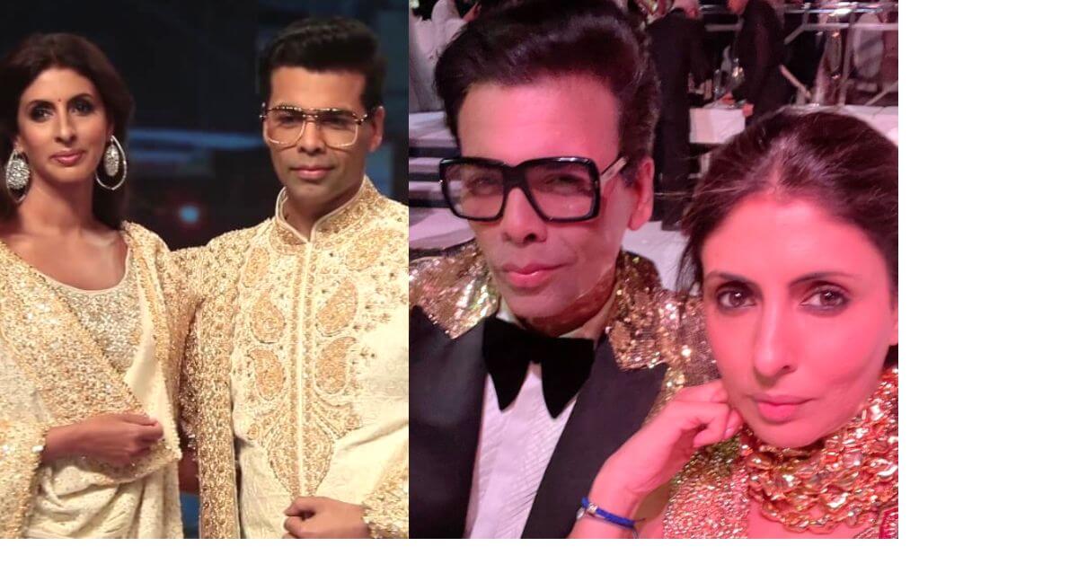 Shweta Bachchan And Karan Johar Twin In Bling Attires!