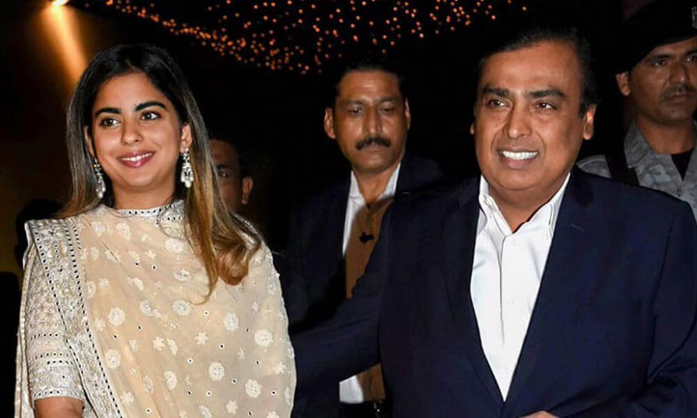 mukesh ambani and isha ambani