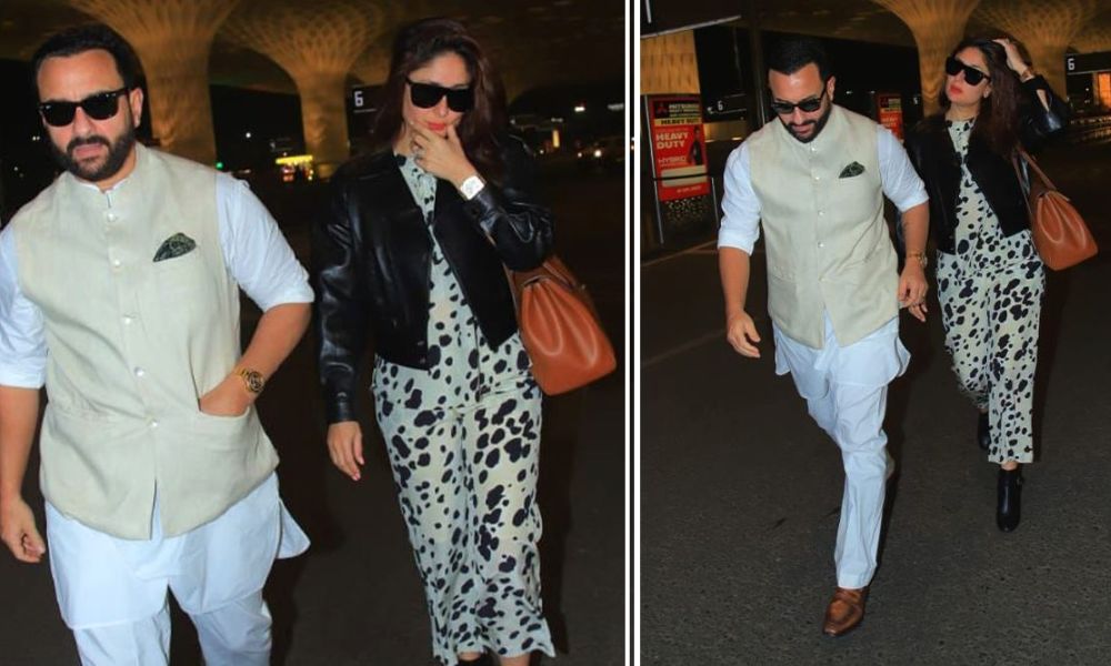 Kareena Kapoor And Saif Ali Khan Were Spotted Their Stylish Best at The Mumbai Airport