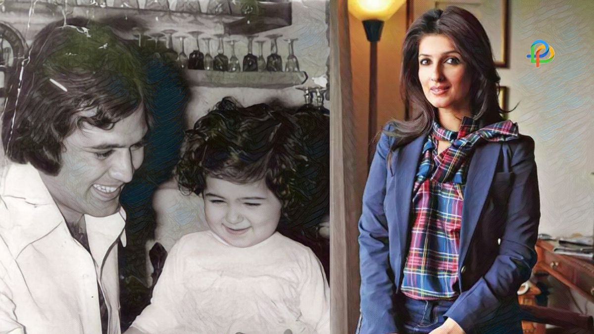 Twinkle Khanna Shares Childhood Photo With Her Father On Their Birthday   Twinkle Khanna Shares Childhood Photo With Her Father On Their Birthday 