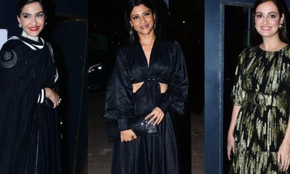 Sonam Kapoor And Dia Mirza Look Lovely In Black Ethnic Wear At Masaba Gupta And Satyadeep Misra's Wedding