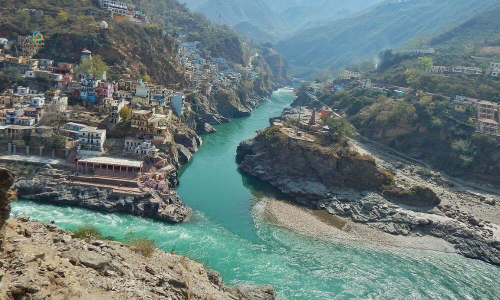 The Confluence Of the Alaknanda And Bagirathi Rivers