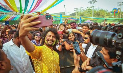Nani Celebrates Holi With His Fans In Mumbai Before ‘Dasara’ Release